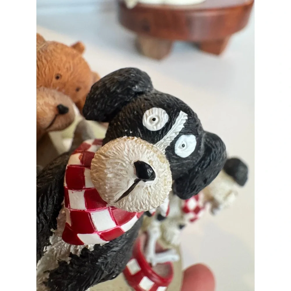 VTG Deb Strain Candle Capper Dogs Figurine Puppy‎ Decor Farmhouse Style